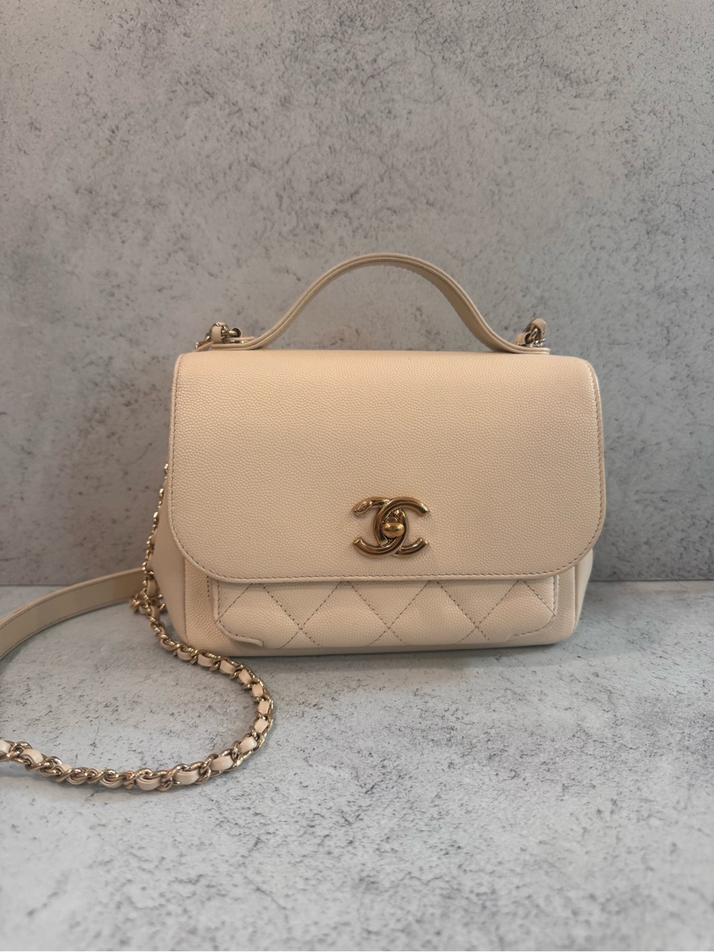 Chanel Cream Business Affinity mini/small size